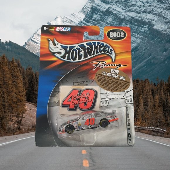 Hot Wheels Racing 40 Sticker 2002 Sterling Marlin Nascar Mattel BOX WEAR - Picture 1 of 4